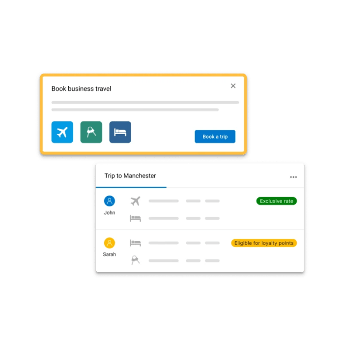 Online corporate travel booking