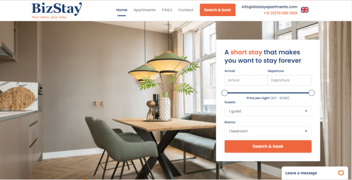 Corporate hotel booking